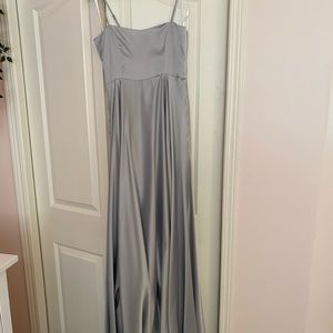 Full length silver gown